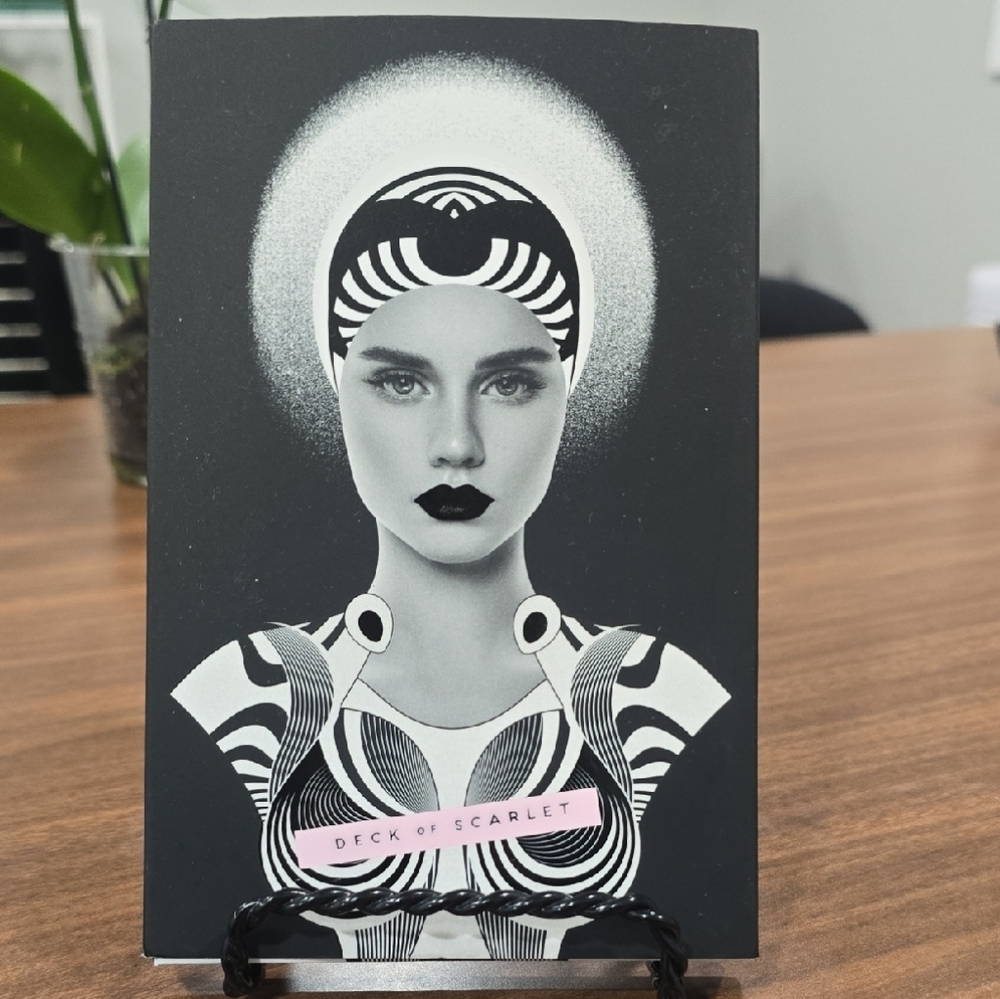 Deck of Scarlet Art Card - Black & White with Pink Accent